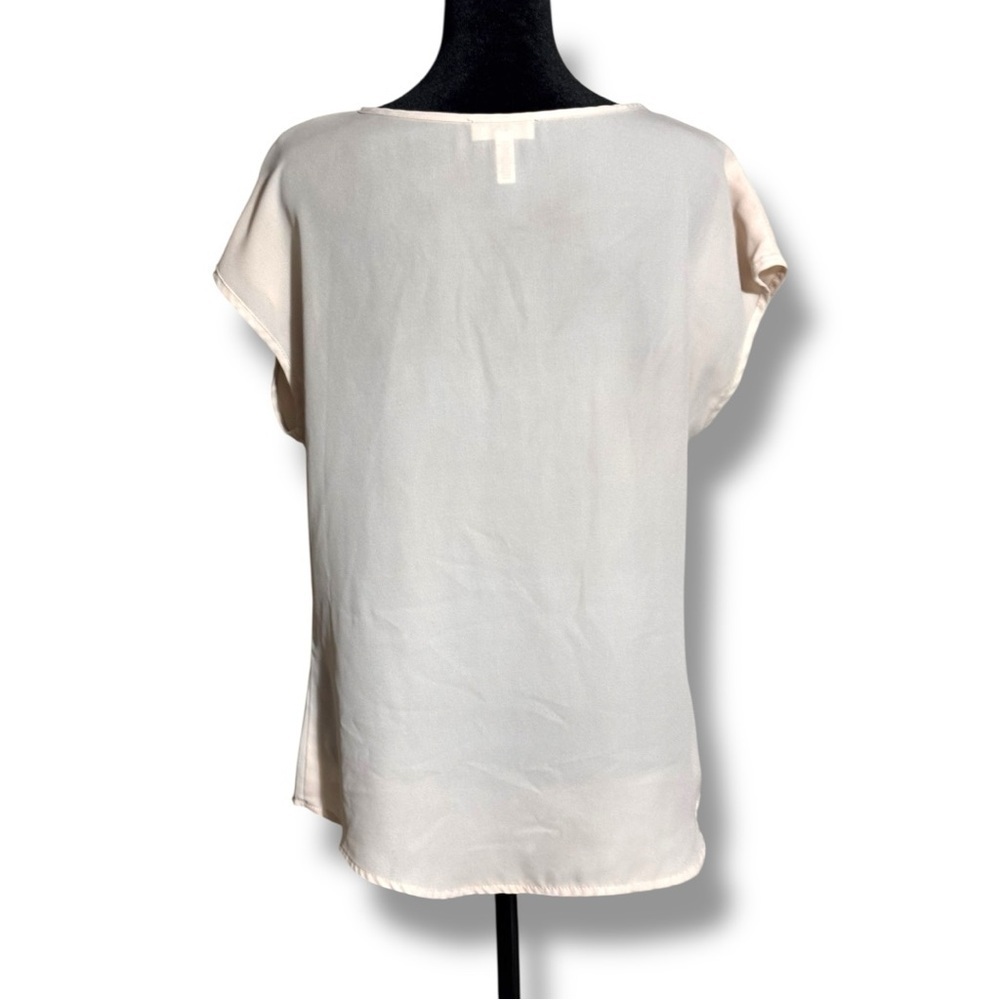 Ali & Kris Cream Pale Pink Cap Sleeve Shear Lightweight Blouse - Picture 6 of 15